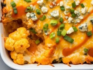 Buffalo Chicken Cauliflower Bake Recipe