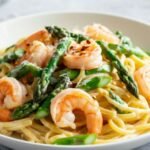 Creamy Shrimp and Asparagus Pasta Recipe