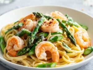 Creamy Shrimp and Asparagus Pasta Recipe