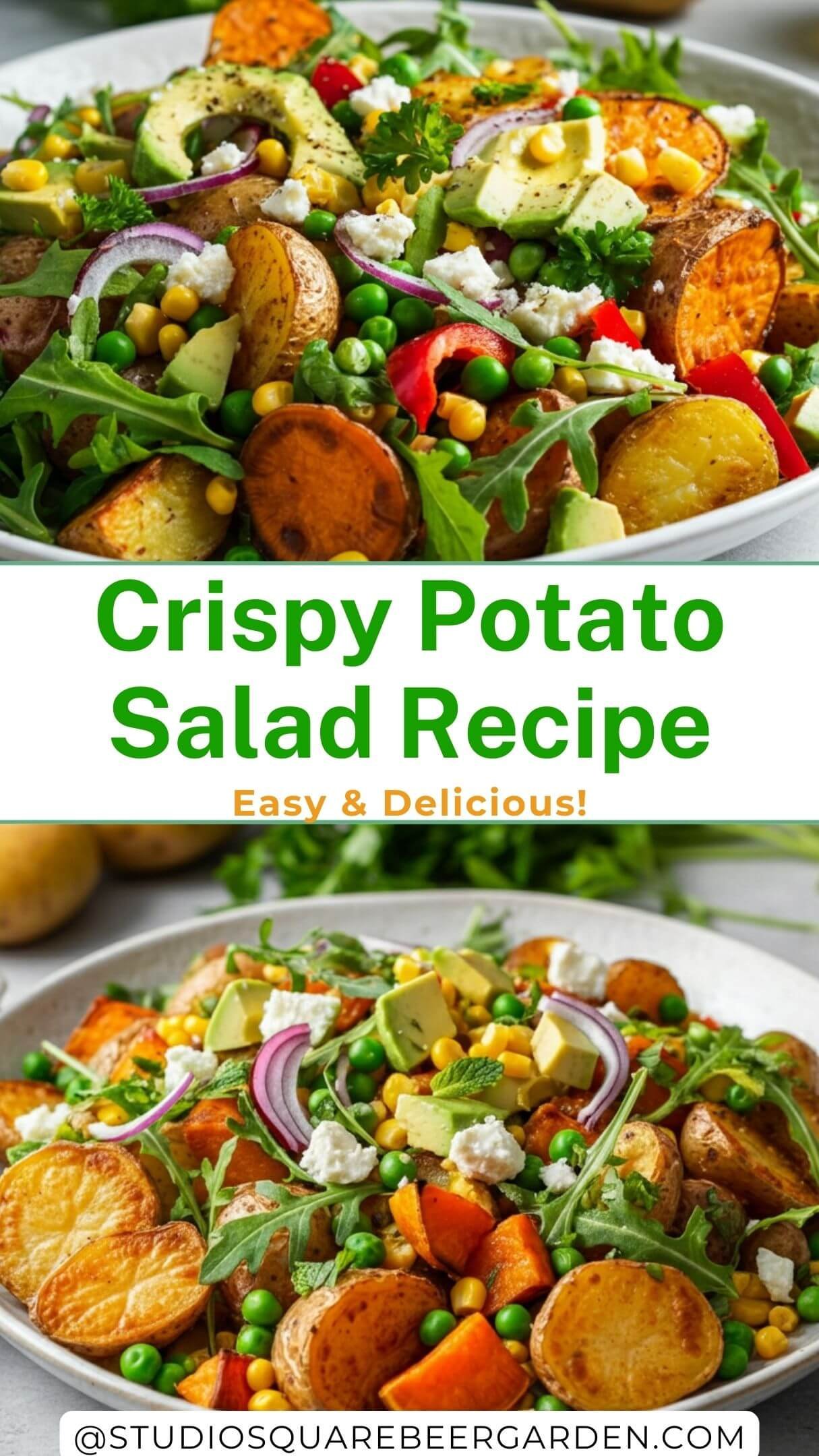 This crispy potato salad is a game-changer!  Roasted baby potatoes, tossed in a zesty dressing, make this dish crispy on the outside, creamy on the inside. A must-try for cookouts, meal prep, and dinner parties!