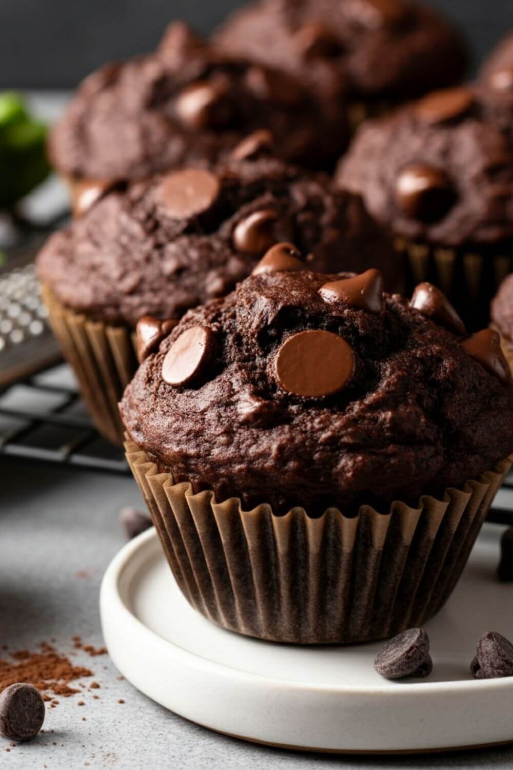 Double Chocolate Zucchini Muffins