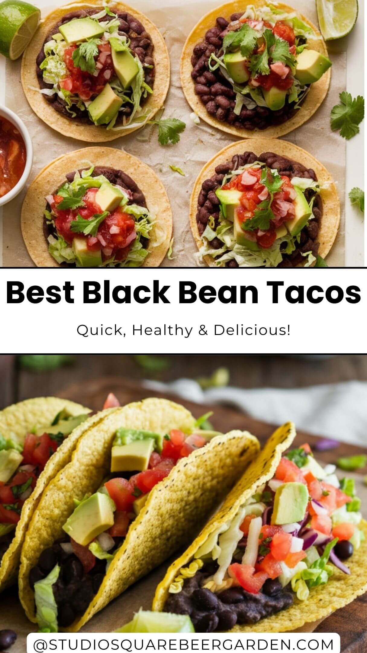 These black bean tacos are a game-changer! 🌮 Full of fiber, protein, and bold Mexican flavors, they’re the perfect meatless dinner option. Whether you’re craving a vegetarian taco night or need a quick and satisfying meal, this easy recipe will become a favorite! 