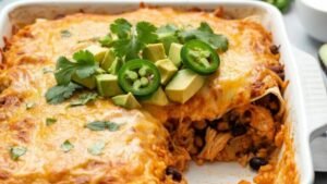 Easy Chicken Burrito Casserole