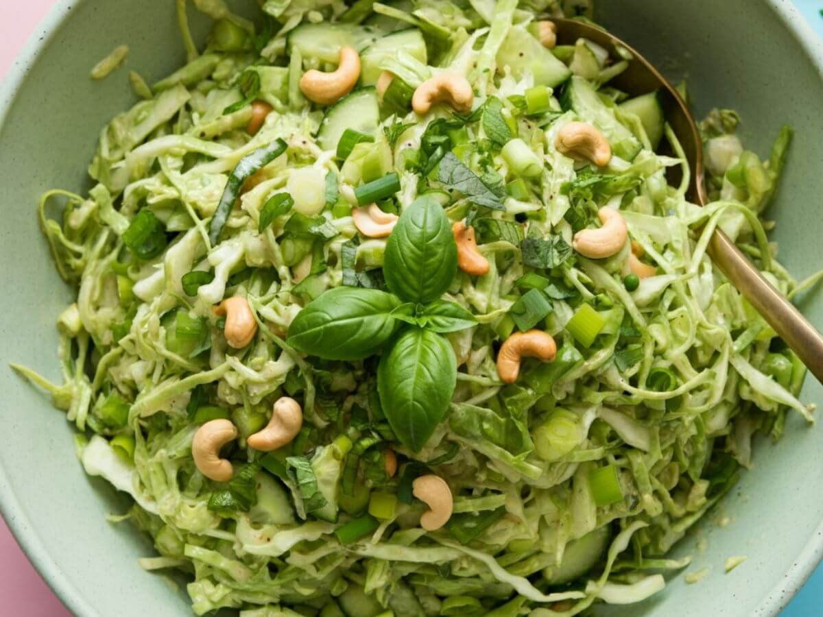 Green Coleslaw with Cashew