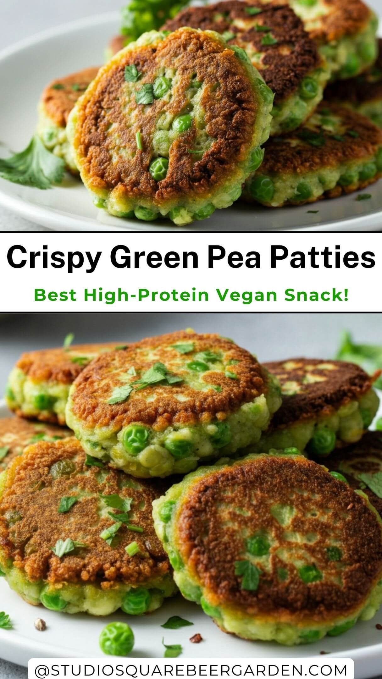 Crispy Green Pea Patties – packed with protein, fiber, and delicious flavor! These vegetarian patties are perfect for meal prep, easy lunches, or even a light dinner. Serve with yogurt dip or inside a wrap for a tasty twist. Save this recipe now!