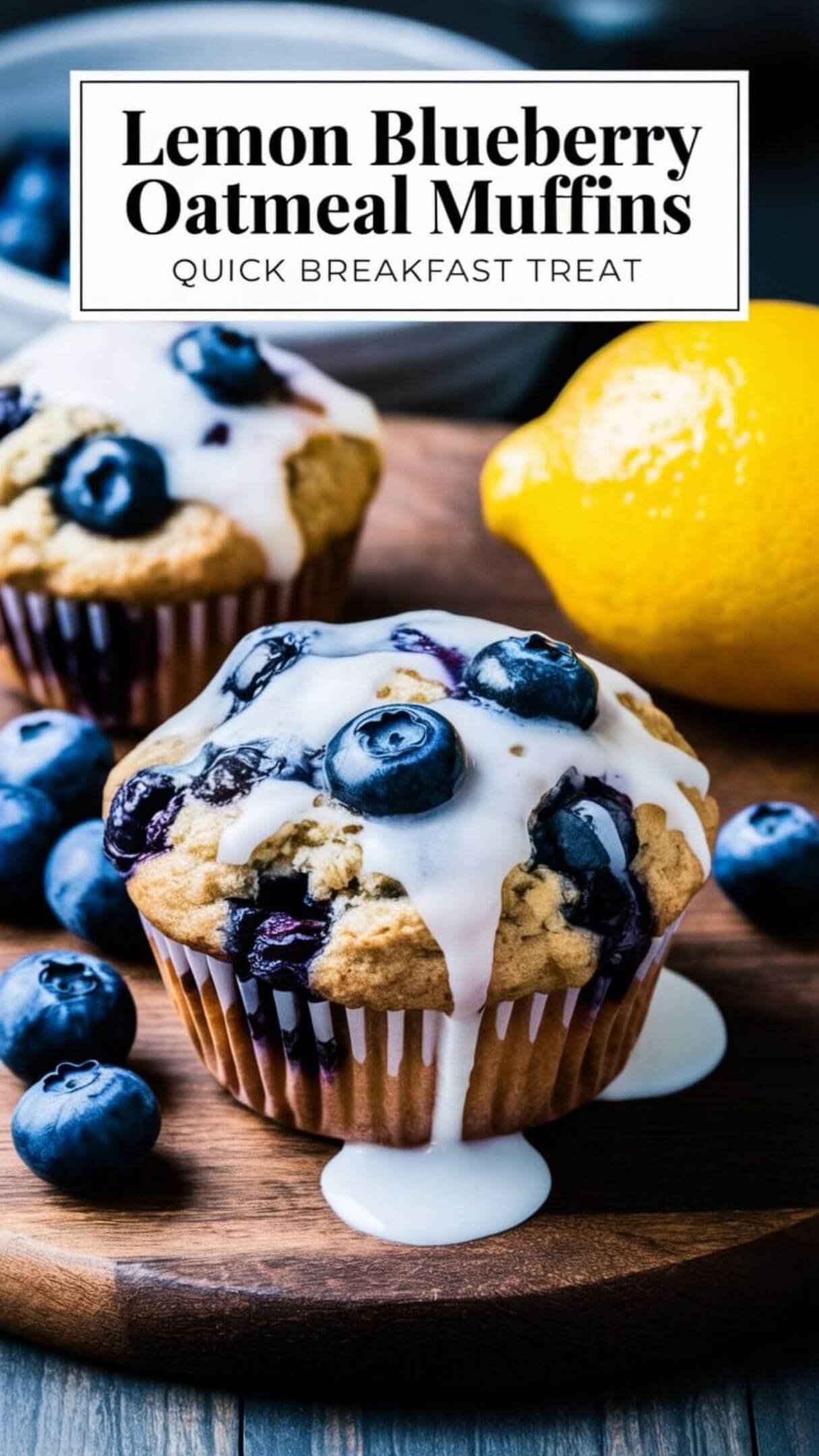 Start your day with these wholesome, fiber-rich Lemon Blueberry Oatmeal Muffins! Bursting with fresh blueberries and zesty lemon flavor, this healthy breakfast recipe is perfect for on-the-go mornings and meal prep.