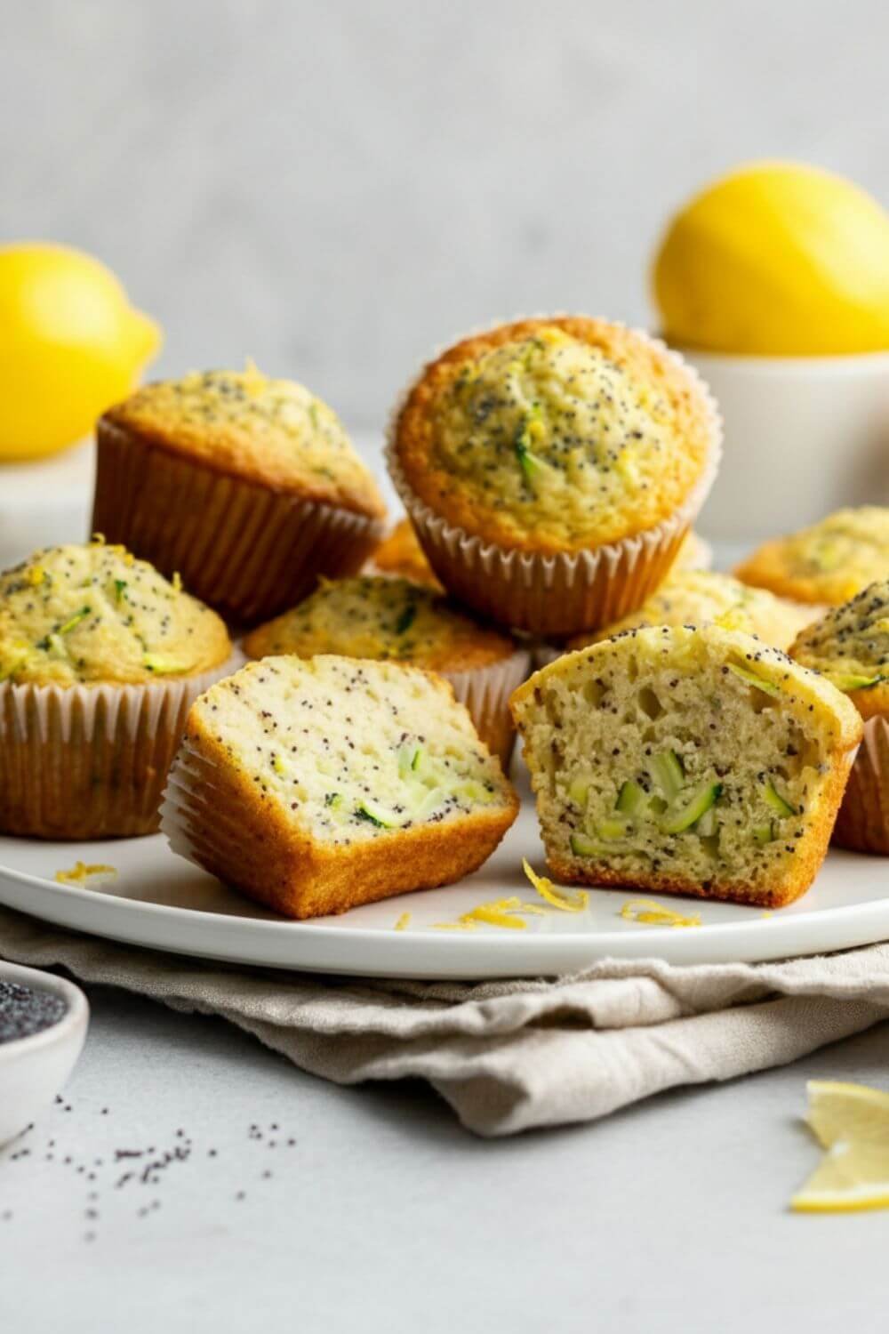 Lemon Poppy Seed Zucchini Muffins