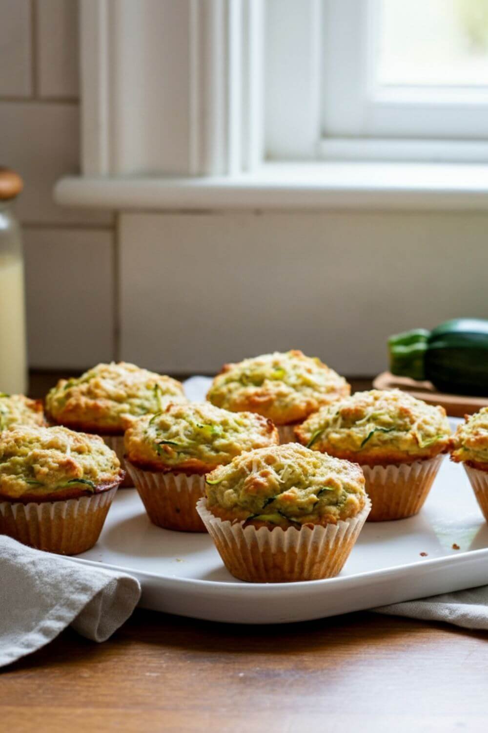 Savory Parmesan Zucchini Muffins