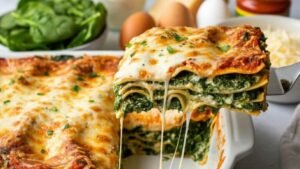 Simple Crockpot Spinach Lasagna Recipe