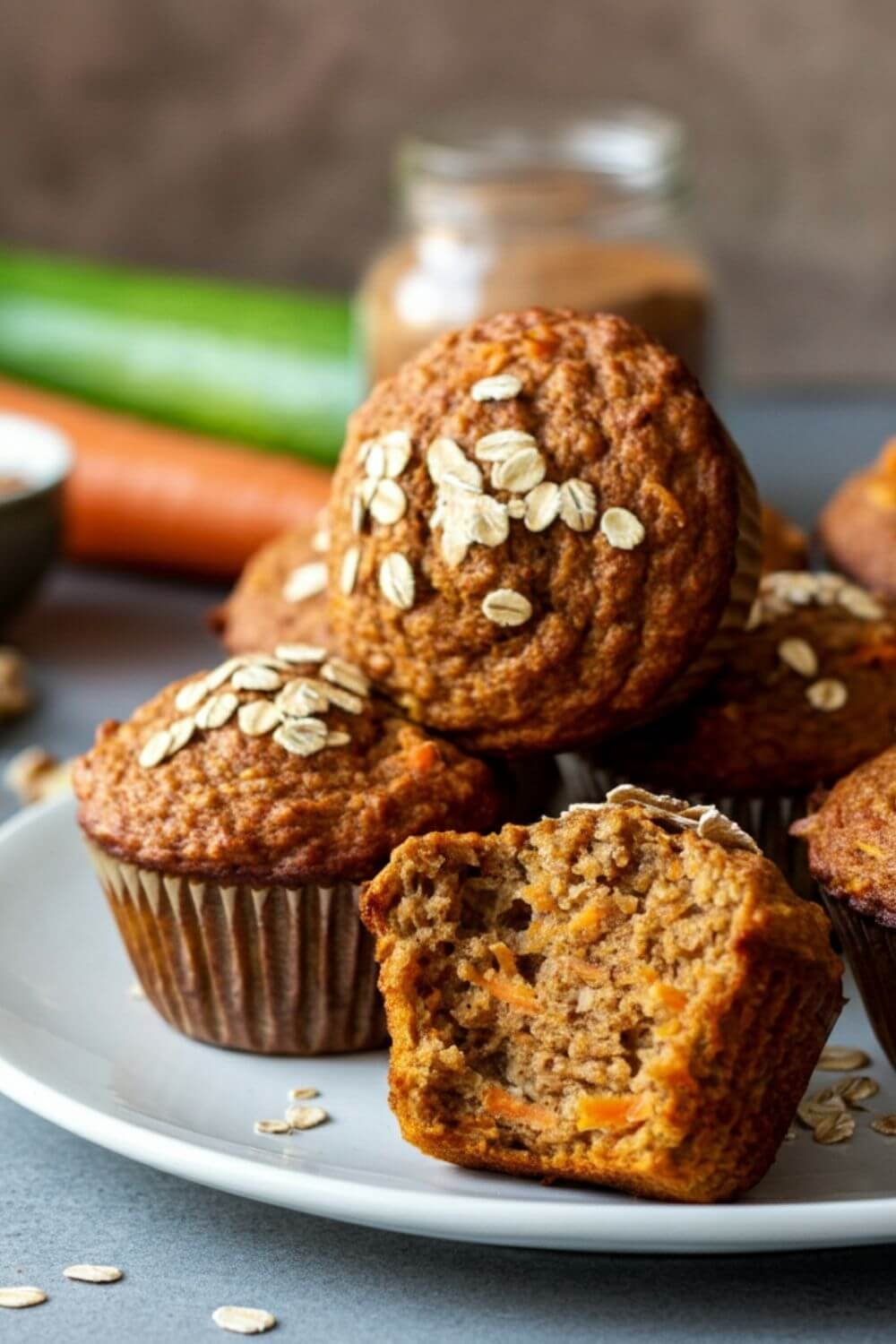 Spiced Carrot-Zucchini Muffins