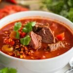 Spicy Beef and Tomato Soup