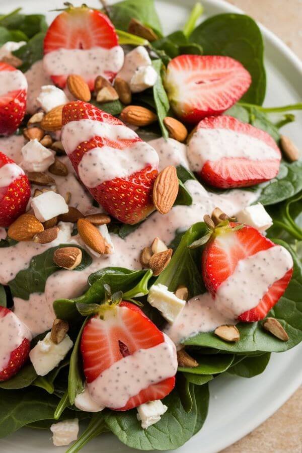 Strawberry Spinach Salad with Poppy Seed Dressing