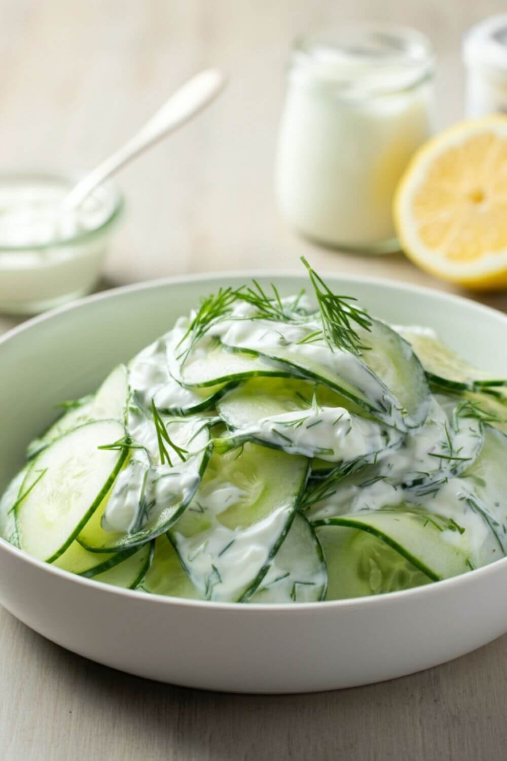 Creamy Dill Cucumber Salad