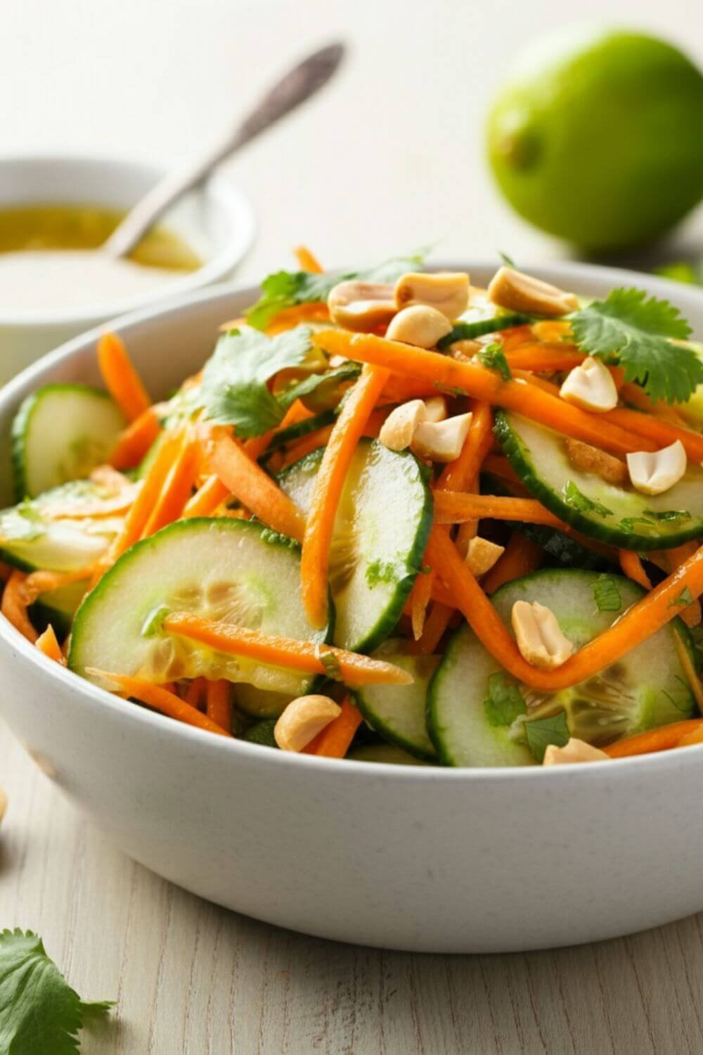 Crunchy Peanut and Lime Cucumber Slaw