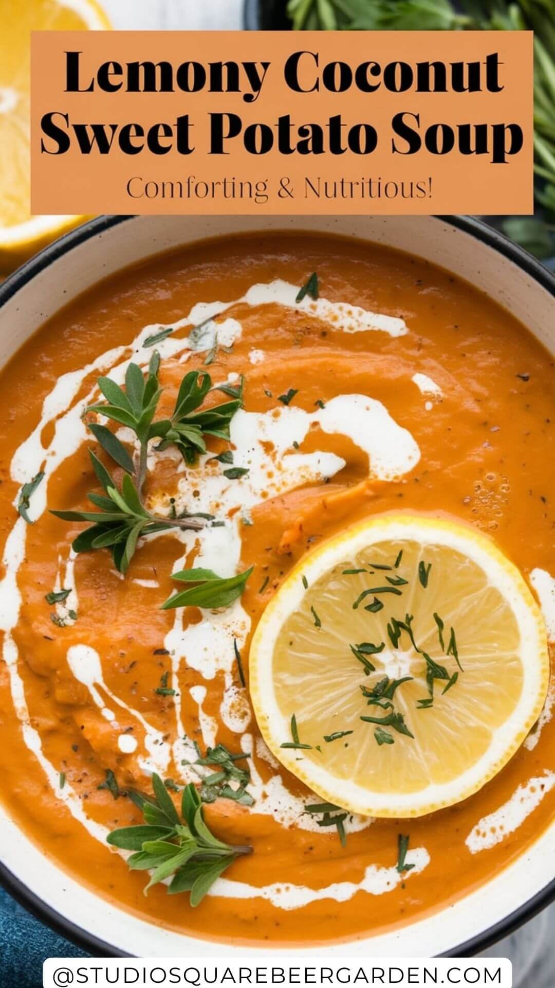 This silky smooth sweet potato soup with coconut milk and lemon is the perfect blend of sweet, tangy, and creamy! 🌿 High in fiber and vitamins, it's great for gut health and digestion. Perfect for cozy nights or meal prep!