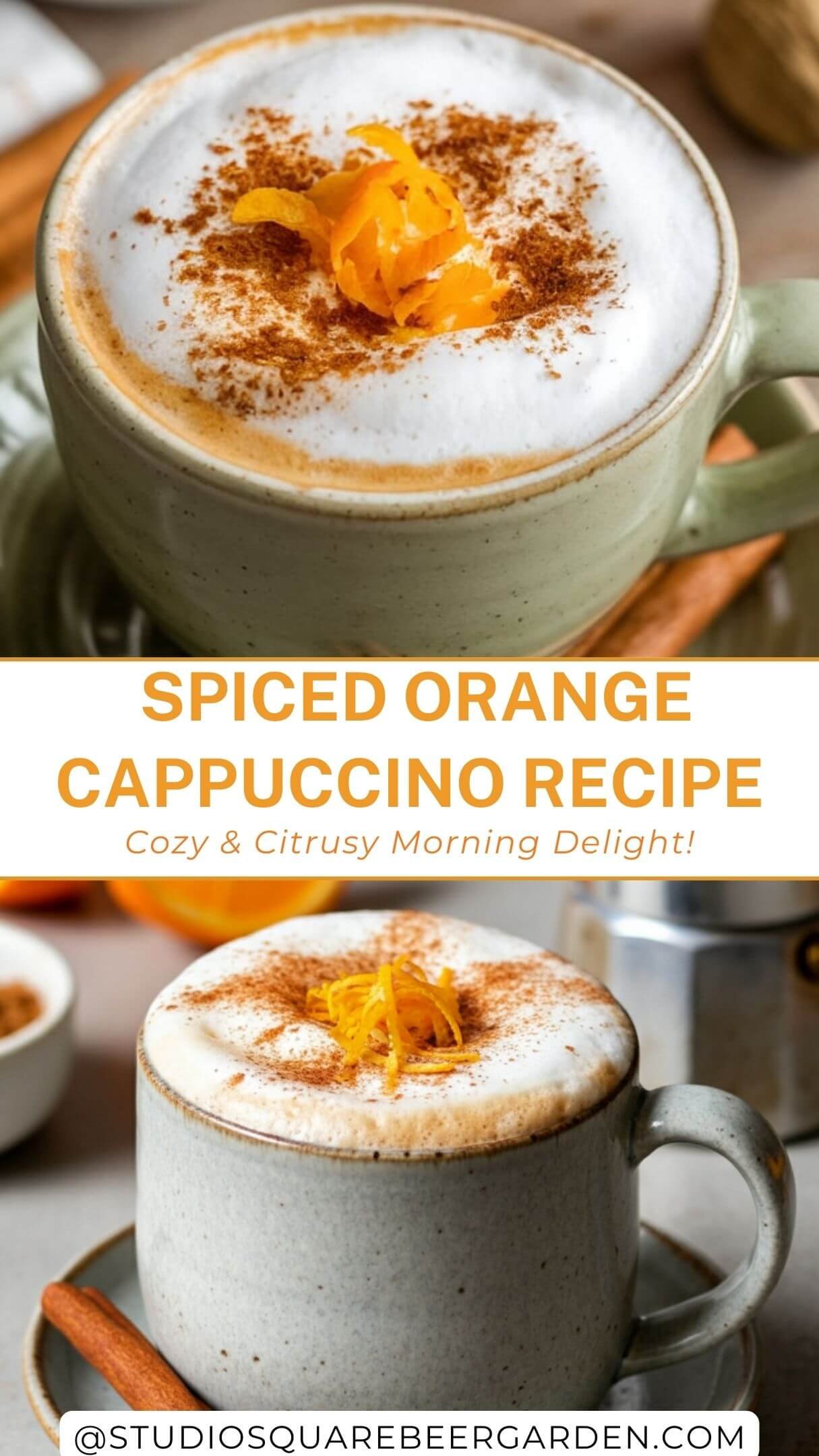 Warm up with this Spiced Orange Cappuccino, a delightful blend of rich espresso, frothy milk, and citrusy orange zest! Perfect for fall and winter mornings, this homemade cappuccino recipe is easy to make and full of cozy flavors.