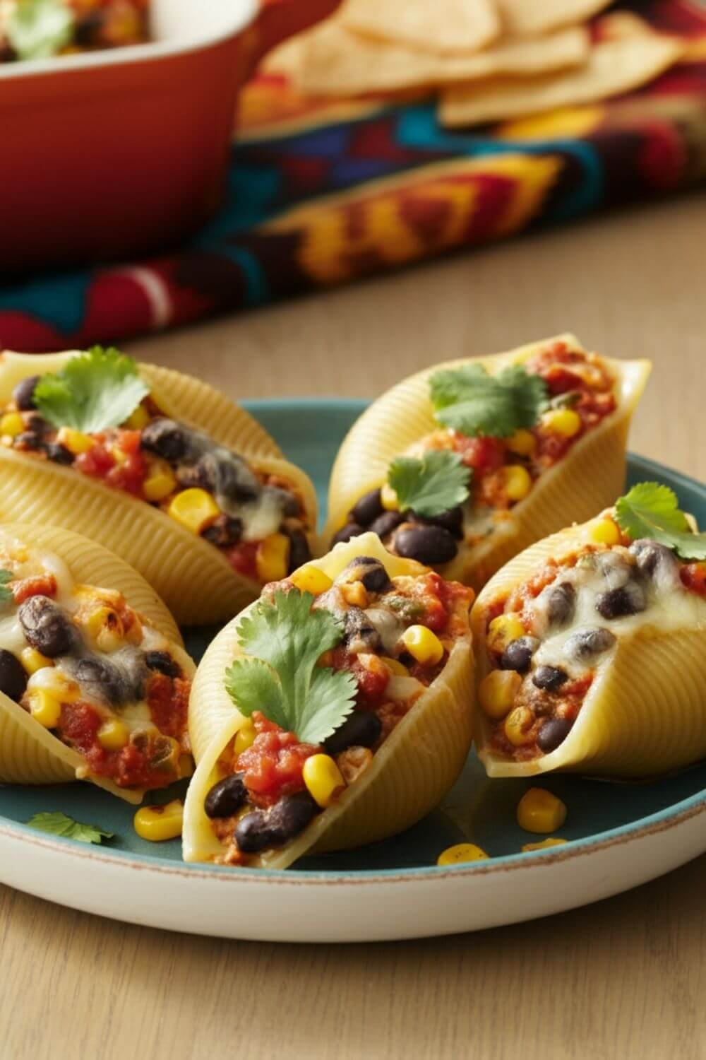 Spicy Black Bean and Corn Stuffed Shells 