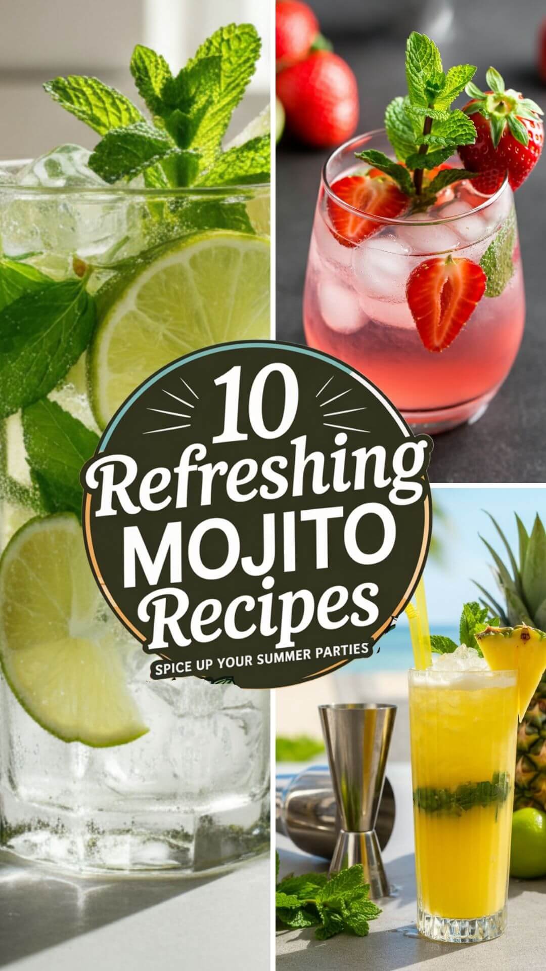 These easy mojito recipes will be the star of your drink menu! Great for anyone who loves DIY cocktails, summer party planning, and simple refreshing drinks. Perfect for beach days, BBQs, and lazy afternoons!