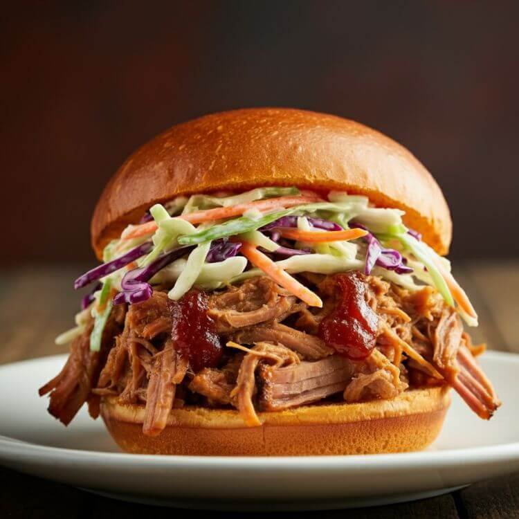 BBQ Pulled Pork Sandwiches with Coleslaw