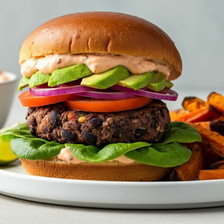 Black Bean Burgers with Chipotle Mayo