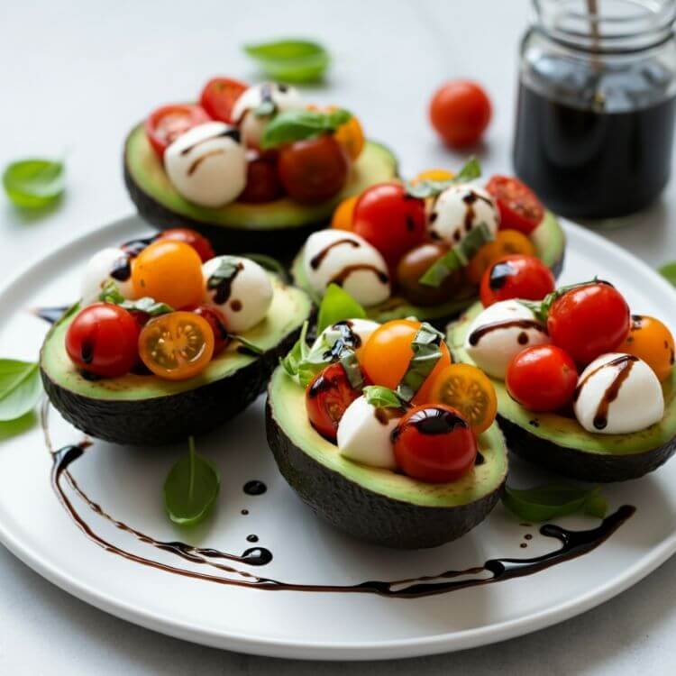Caprese Stuffed Avocados