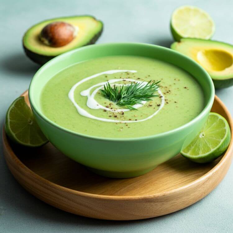 Chilled Cucumber and Avocado Soup