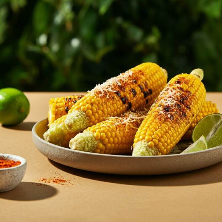 Grilled Corn with Lime and Chili 