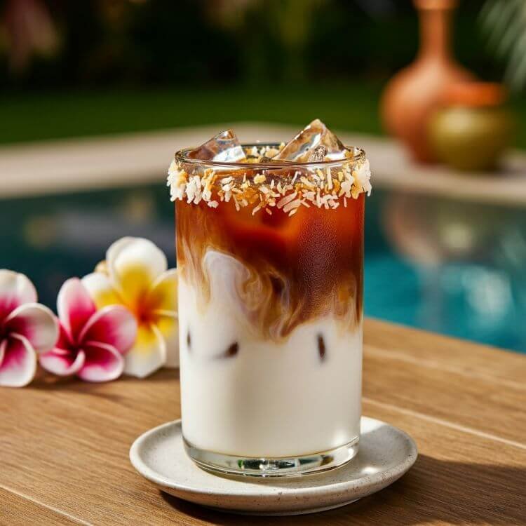 Iced Coffee With Coconut Milk