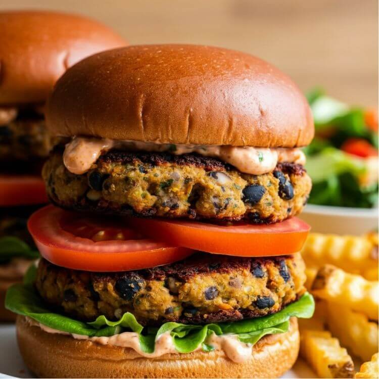 Spicy Black Bean Burgers