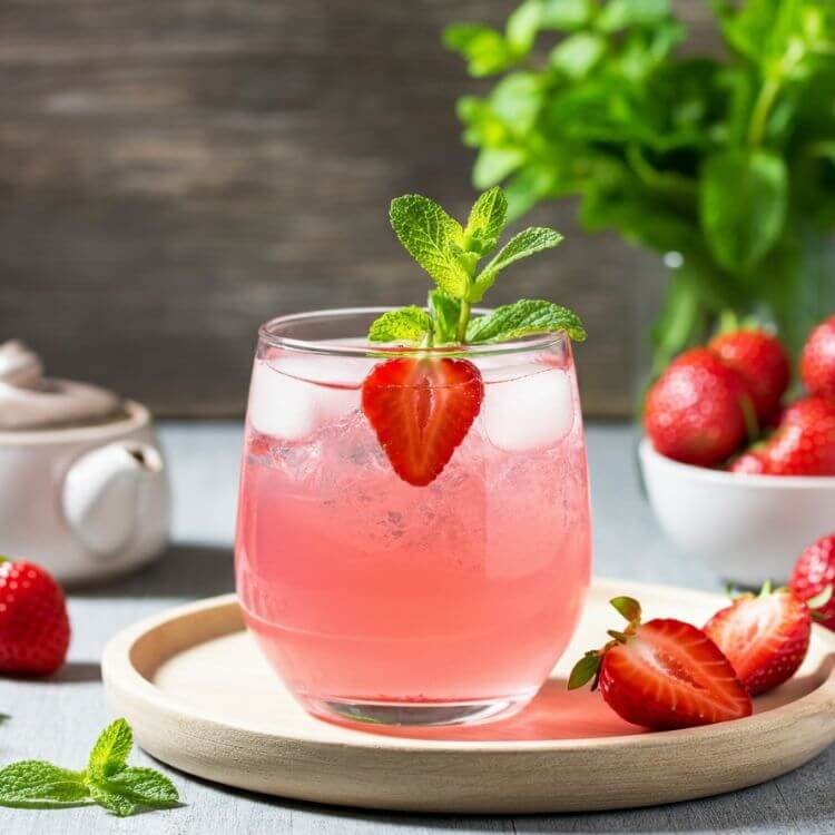 Strawberry Mint Iced Tea 