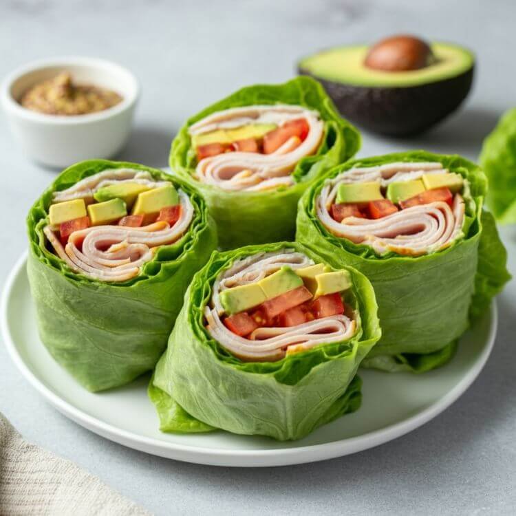 Turkey Avocado Lettuce Wraps