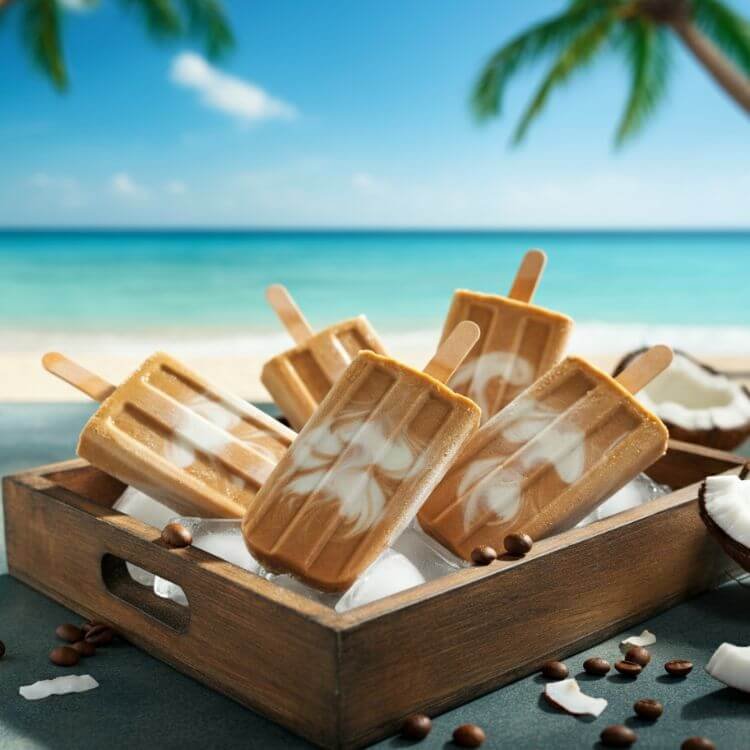 Coconut Coffee Popsicles