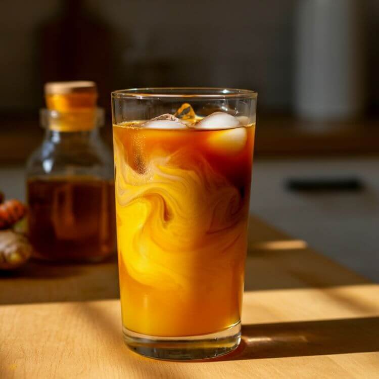 Iced Golden Ginger Coffee 