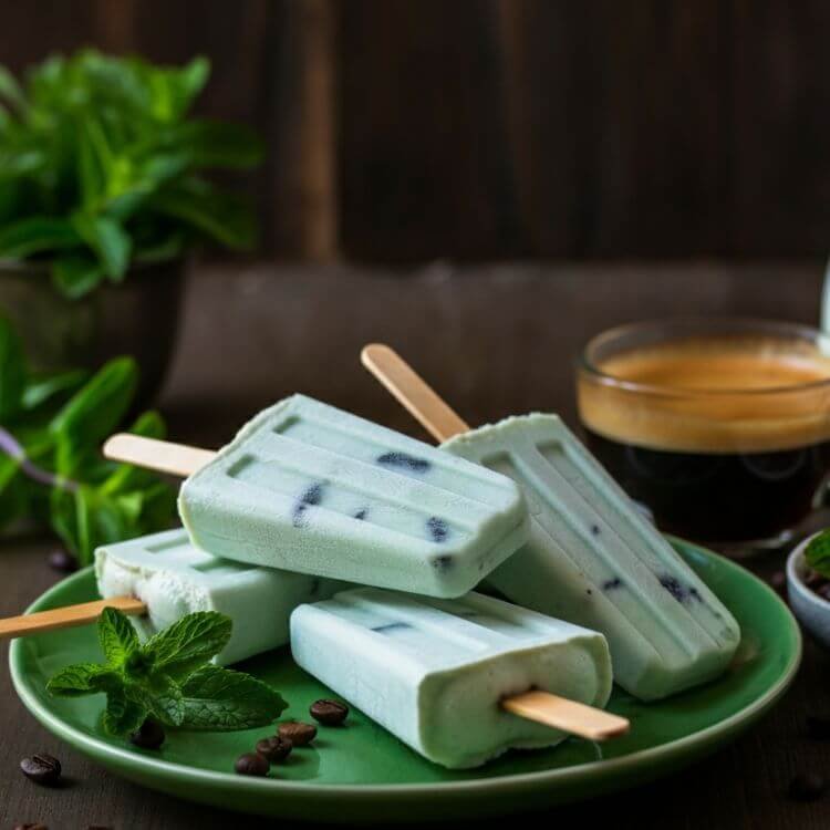 Mint Coffee Popsicles