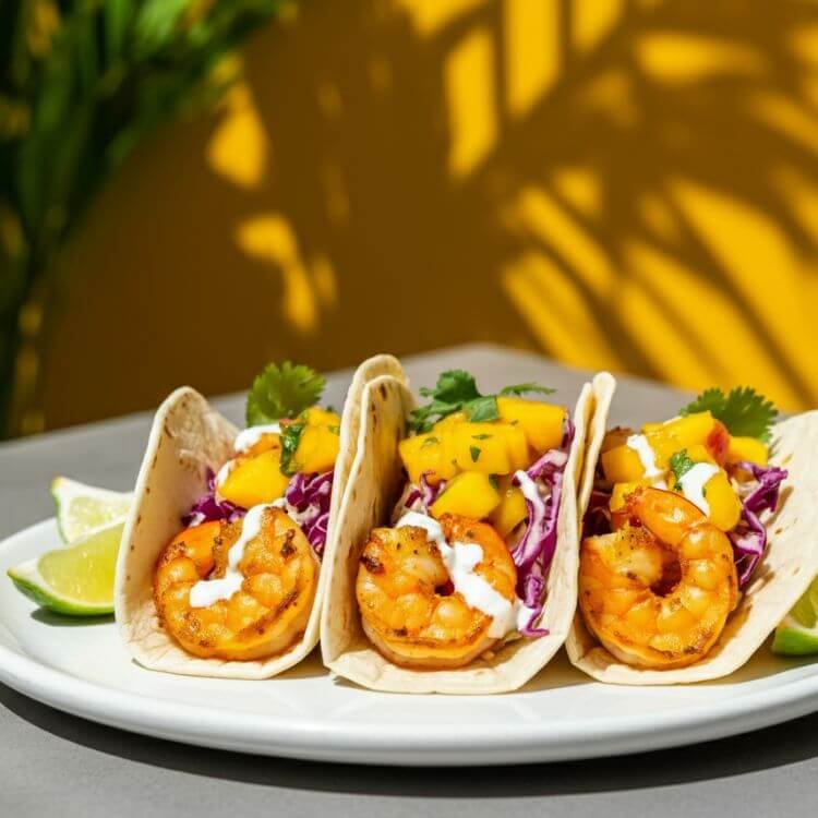 Shrimp Tacos with Mango Salsa 