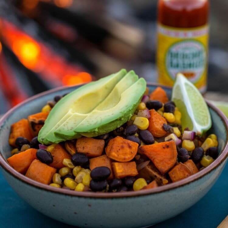 Black Bean and Sweet Potato Fiesta Bowl