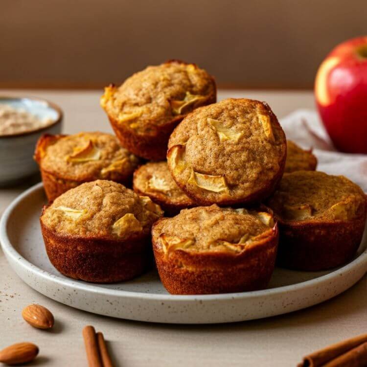 Gluten-Free Almond Flour Apple Cinnamon Muffins