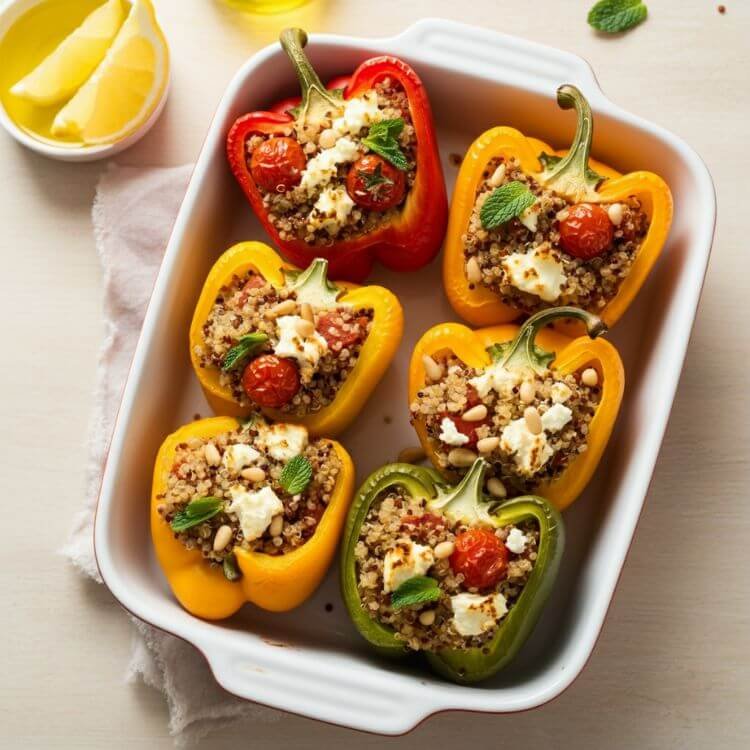 Greek-Style Stuffed Bell Peppers