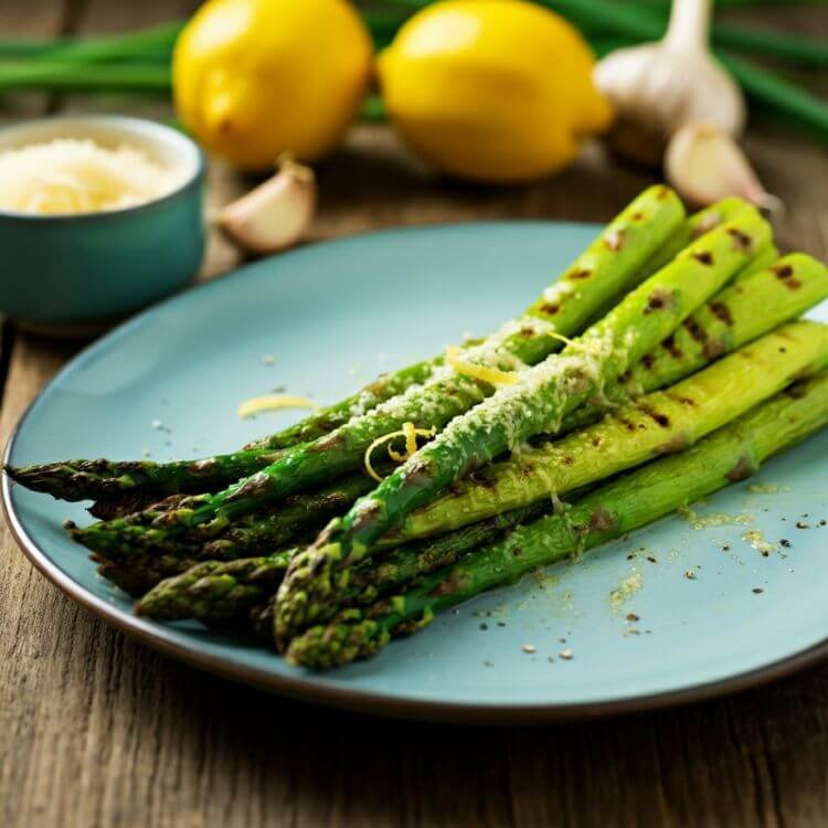 Grilled Asparagus with Lemon-Parmesan Crust
