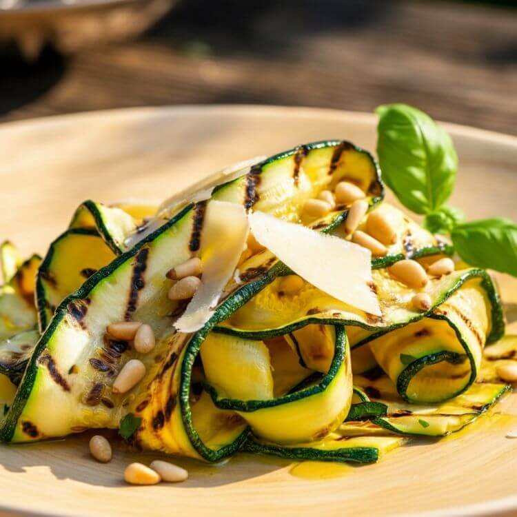 Grilled Zucchini and Yellow Squash Ribbons
