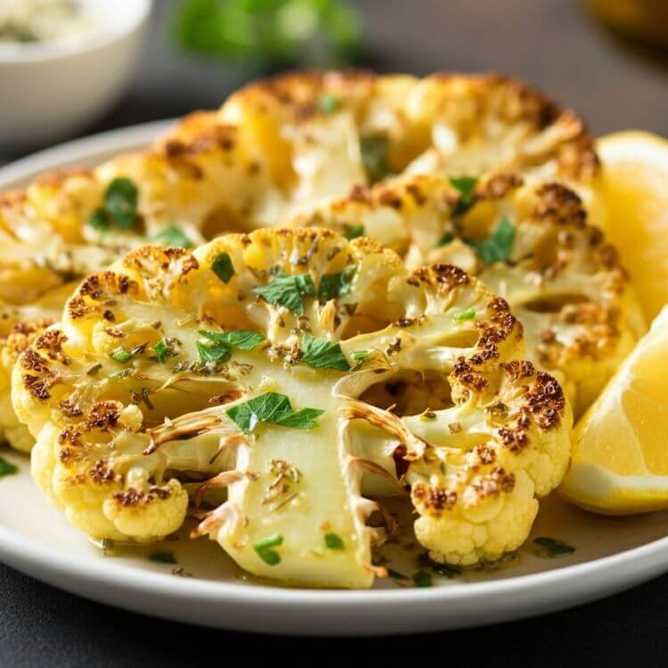 Herb-Crusted Grilled Cauliflower Steaks