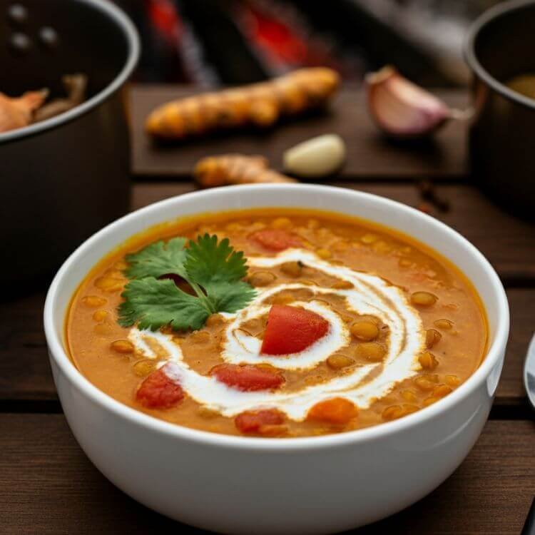 Lentil and Vegetable Curry Bowl
