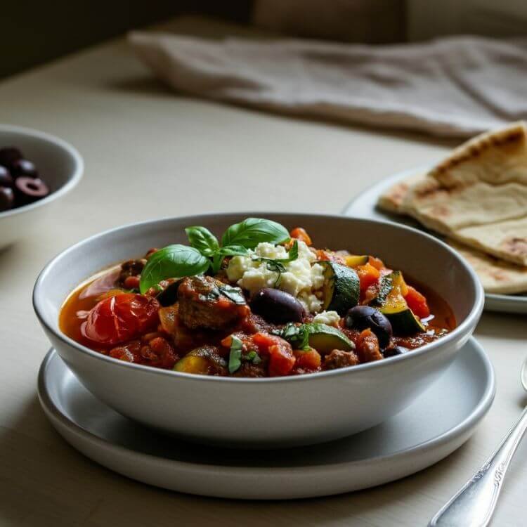 Mediterranean Beef Stew with Olives and Tomatoes