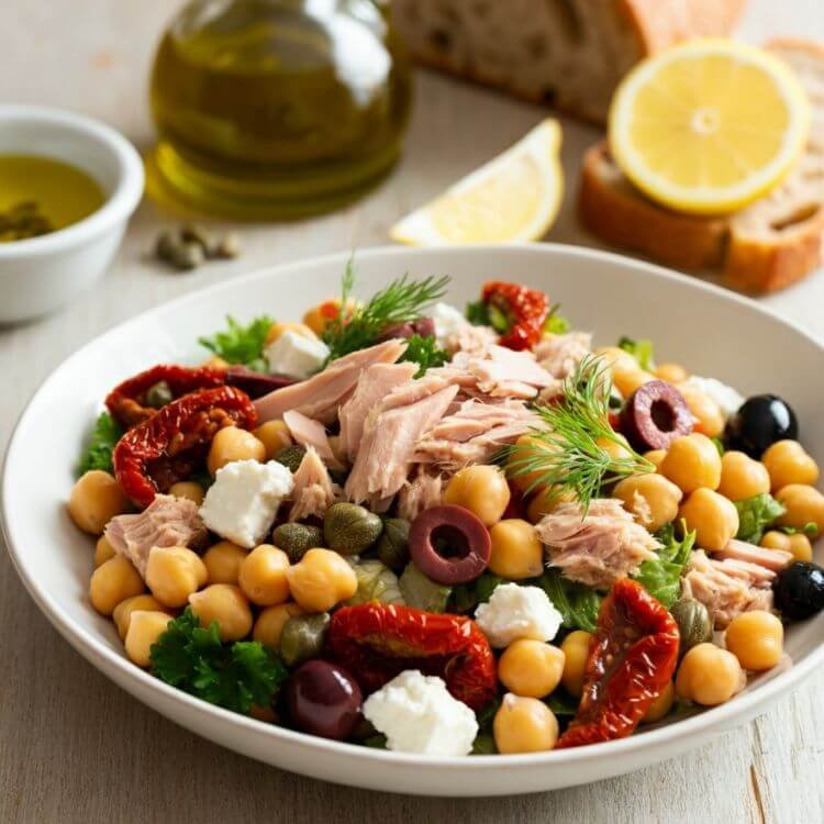 Mediterranean Chickpea Tuna Salad
