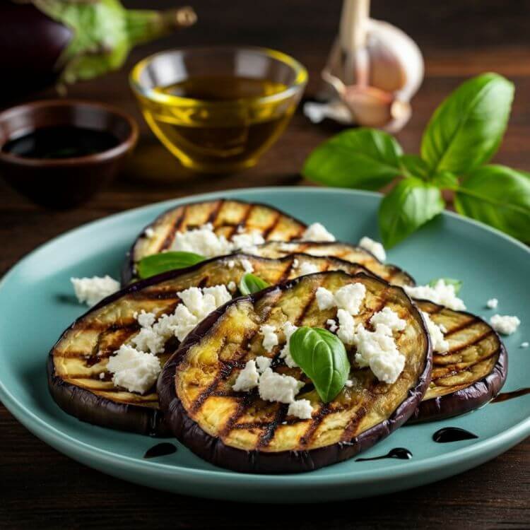 Mediterranean Grilled Eggplant Steaks