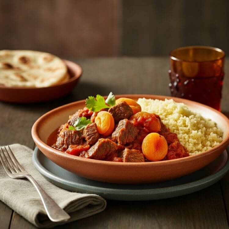 Moroccan-Spiced Beef Stew with Apricots