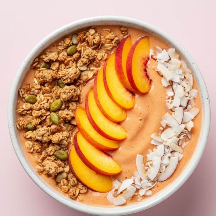 Peach and Ginger Smoothie Bowl