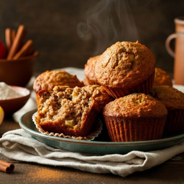 Whole Wheat Apple Cinnamon Muffins