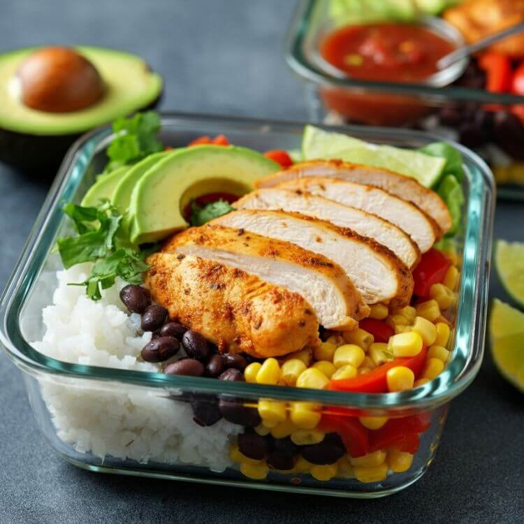 Mexican Chicken and Black Bean Bowls