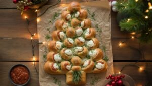Christmas Tree Pizza Bread Recipe